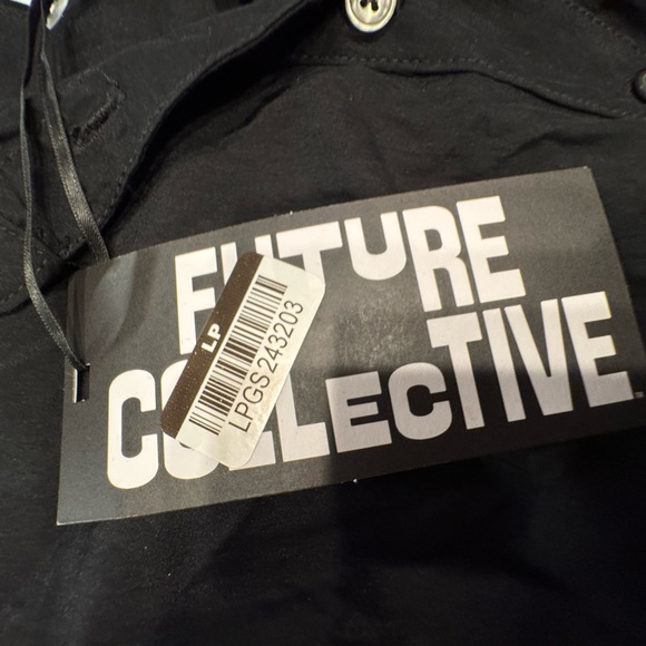 NWT FUTURE COLLECTIVE Collard Long Sleeve Smocked Midi Shirtdress - Sz: XXS - Picture 14 of 16